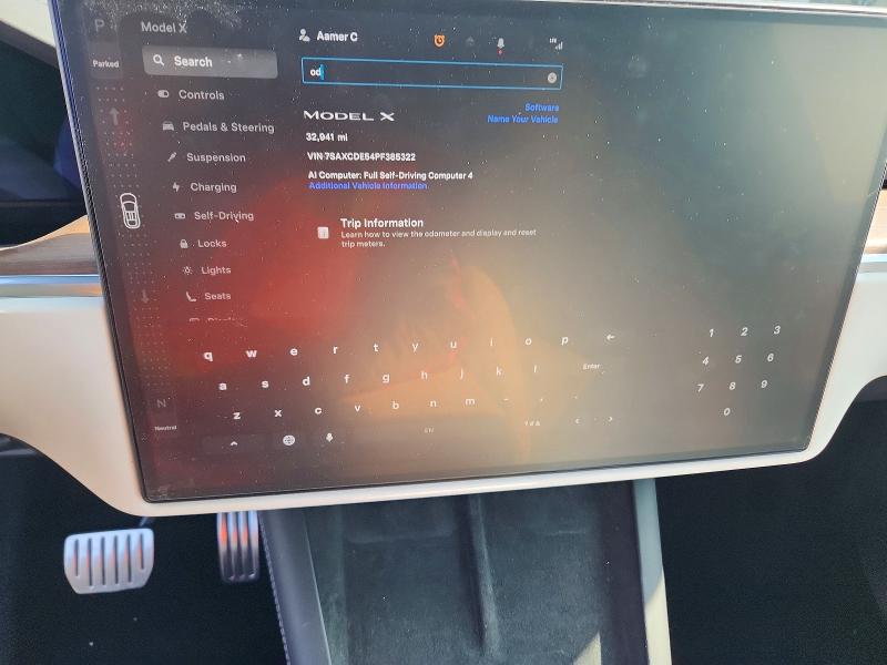 58274796 :رقم المزاد ، 7SAXCDE54PF385322 vin ، 2023 Tesla X مزاد بيع