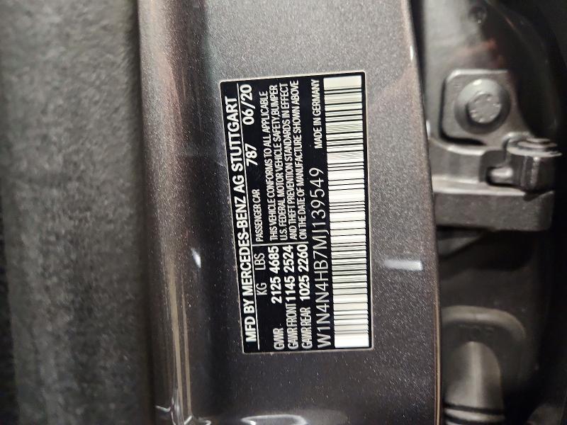 Продажа на аукционе авто 2021 Mercedes-benz Gla, vin: W1N4N4HB7MJ139549, номер лота: 55866036