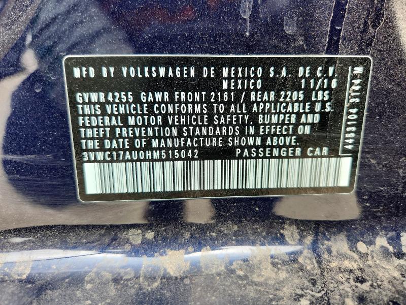 Aukcja sprzedaży 2017 Volkswagen Golf Sportwagen, vin: 3VWC17AU0HM515042, numer aukcji: 57235446