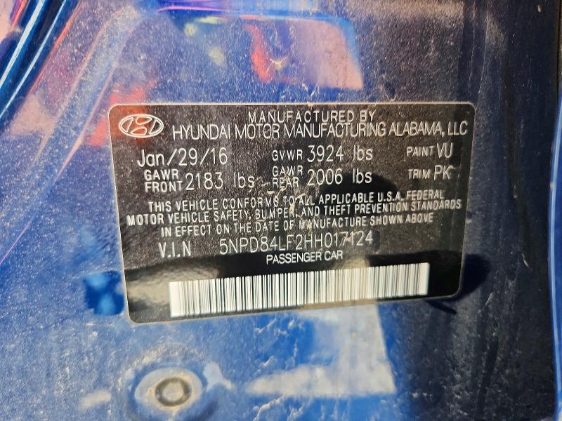 Auction sale of the 2017 Hyundai Elantra, vin: 5NPD84LF2HH017124, lot number: 56873436