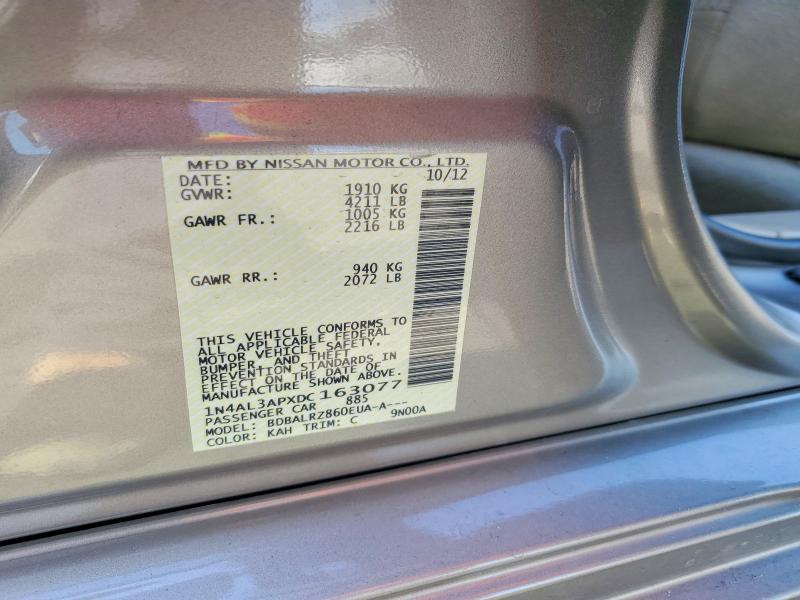 57533916 :رقم المزاد ، 1N4AL3APXDC163077 vin ، 2013 Nissan Altima مزاد بيع