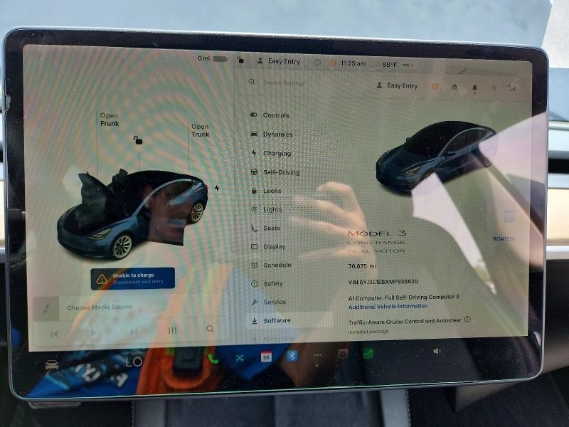 58232266 :رقم المزاد ، 5YJ3E1EBXMF936620 vin ، 2021 Tesla Model 3 مزاد بيع