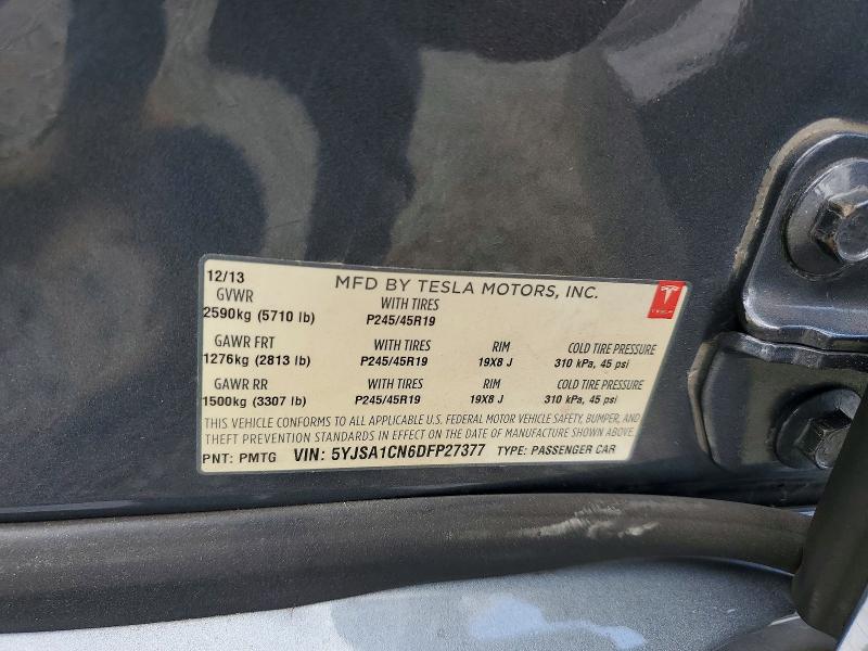 57447946 :رقم المزاد ، 5YJSA1CN6DFP27377 vin ، 2013 Tesla Model S مزاد بيع