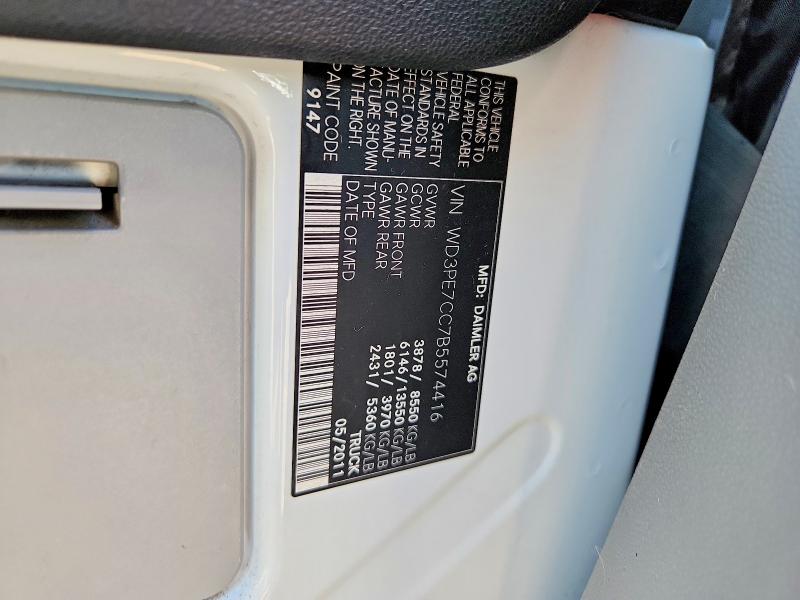 57291416 :رقم المزاد ، WD3PE7CC7B5574416 vin ، 2011 Mercedes-benz Sprinter مزاد بيع