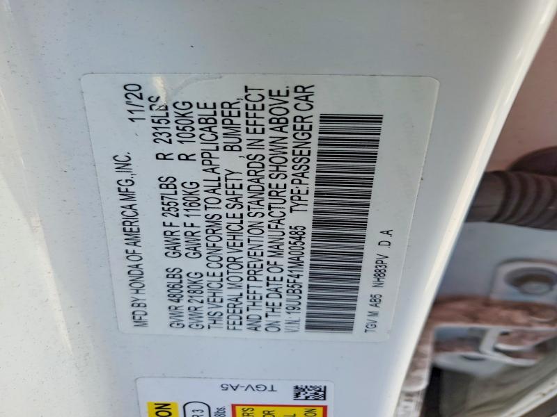 Продаж на аукціоні авто 2021 Acura Tlx, vin: 19UUB5F41MA005485, номер лоту: 54184036