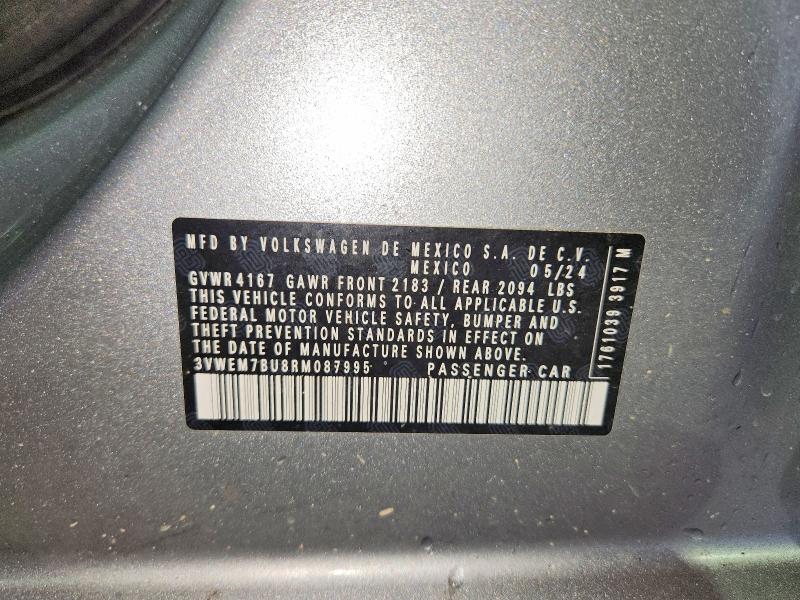 Aukcja sprzedaży 2024 Volkswagen Jetta, vin: 3VWEM7BU8RM087995, numer aukcji: 56517356