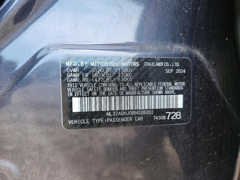 Продаж на аукціоні авто 2024 Mitsubishi Mirage, vin: ML32AUHJ0RH028201, номер лоту: 56260416