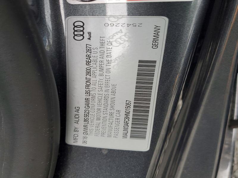 57352746 :رقم المزاد ، WAUW3AFC8HN015057 vin ، 2017 Audi A7 مزاد بيع