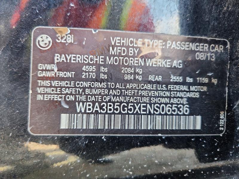 55949666 :رقم المزاد ، WBA3B5G5XENS06536 vin ، 2014 Bmw 328 مزاد بيع