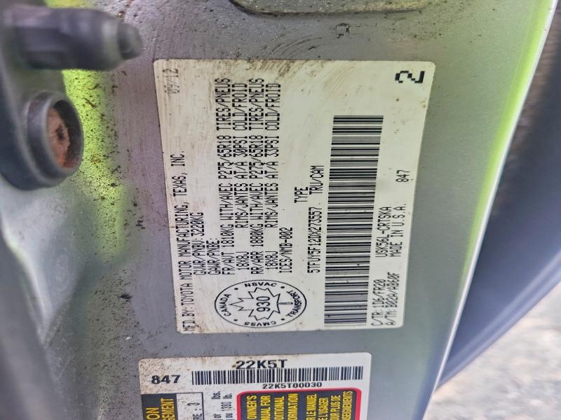 58658696 :رقم المزاد ، 5TFUY5F12DX273557 vin ، 2013 Toyota Tundra مزاد بيع