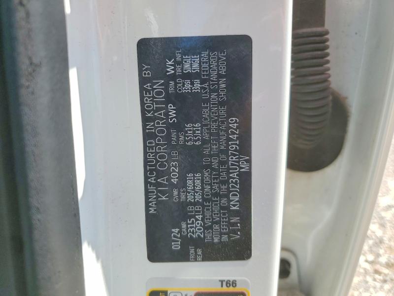55642026 :رقم المزاد ، KNDJ23AU7R7914249 vin ، 2024 Kia Soul مزاد بيع