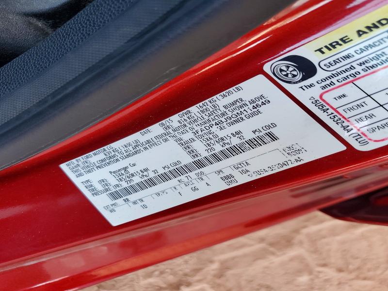2016 Ford Fiesta მანქანა იყიდება აუქციონზე, vin: 3FADP4BJ9GM114649, აუქციონის ნომერი: 57777526