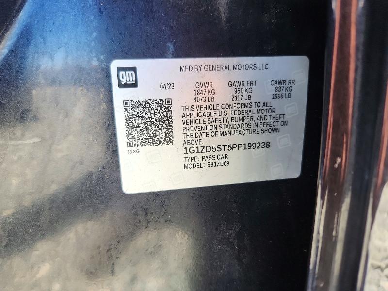 2023 Chevrolet Malibu მანქანა იყიდება აუქციონზე, vin: 1G1ZD5ST5PF199238, აუქციონის ნომერი: 58148556