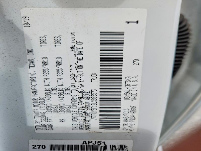Aukcja sprzedaży 2020 Toyota Tundra, vin: 5TFUY5F10LX895573, numer aukcji: 57127346