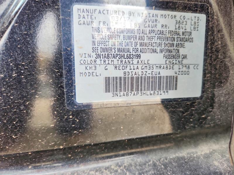 Aukcja sprzedaży 2017 Nissan Sentra, vin: 3N1AB7AP3HL683199, numer aukcji: 57512686