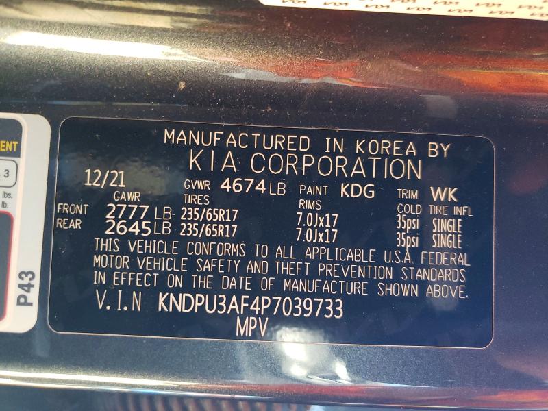 2023 Kia Sportage მანქანა იყიდება აუქციონზე, vin: KNDPU3AF4P7039733, აუქციონის ნომერი: 56851546
