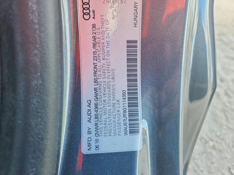 Продажа на аукционе авто 2016 Audi A3, vin: WAU67LFF8G1114350, номер лота: 56449516