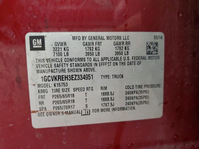 Aukcja sprzedaży 2014 Chevrolet Silverado, vin: 1GCVKREH3EZ334951, numer aukcji: 59141906