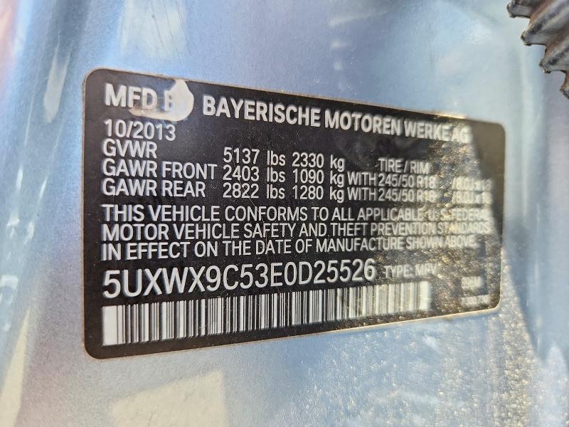 Aukcja sprzedaży 2014 Bmw X3, vin: 5UXWX9C53E0D25526, numer aukcji: 57180946