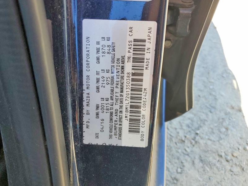 Продажа на аукционе авто 2016 Mazda 3, vin: JM1BM1L72G1350388, номер лота: 58427446
