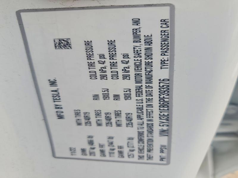 Aukcja sprzedaży 2023 Tesla Model 3, vin: 5YJ3E1EB6PF393576, numer aukcji: 56170746