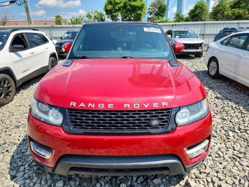 2015 Land Rover Range Rover Sport მანქანა იყიდება აუქციონზე, vin: SALWR2VFXFA507640, აუქციონის ნომერი: 58832476