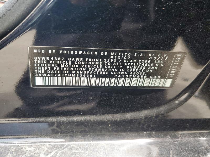 Продажа на аукционе авто 2017 Volkswagen Jetta, vin: 3VW4T7AJ2HM336361, номер лота: 56893866