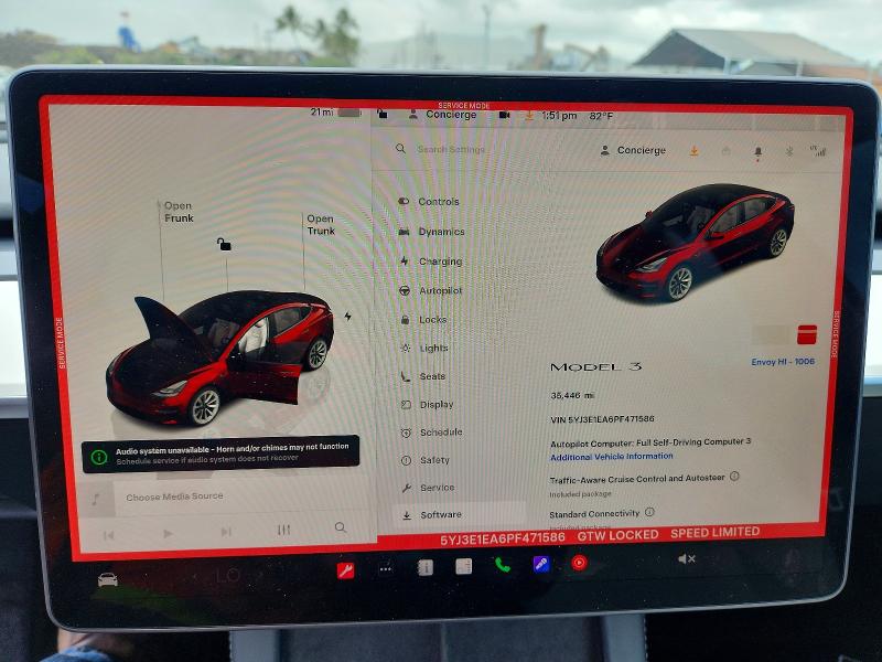 55586016 :رقم المزاد ، 5YJ3E1EA6PF471586 vin ، 2023 Tesla Model 3 مزاد بيع