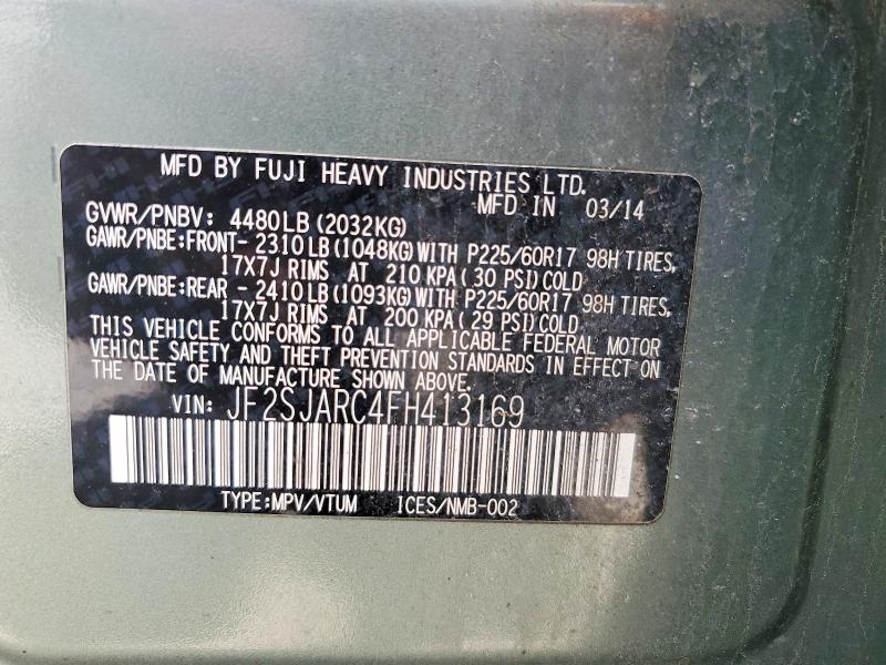 Aukcja sprzedaży 2015 Subaru Forester, vin: JF2SJARC4FH413169, numer aukcji: 56235416