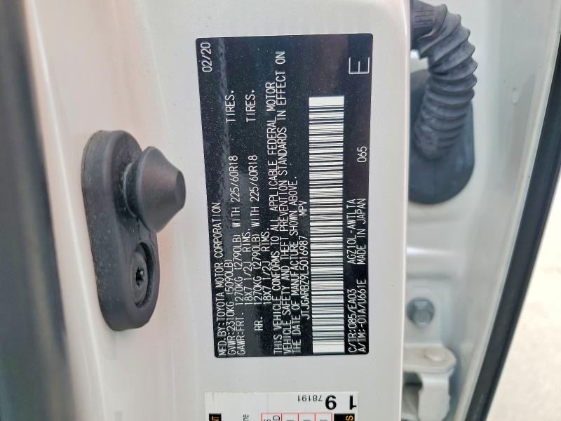 56337546 :رقم المزاد ، JTJGARBZ9L5016987 vin ، 2020 Lexus Nx مزاد بيع