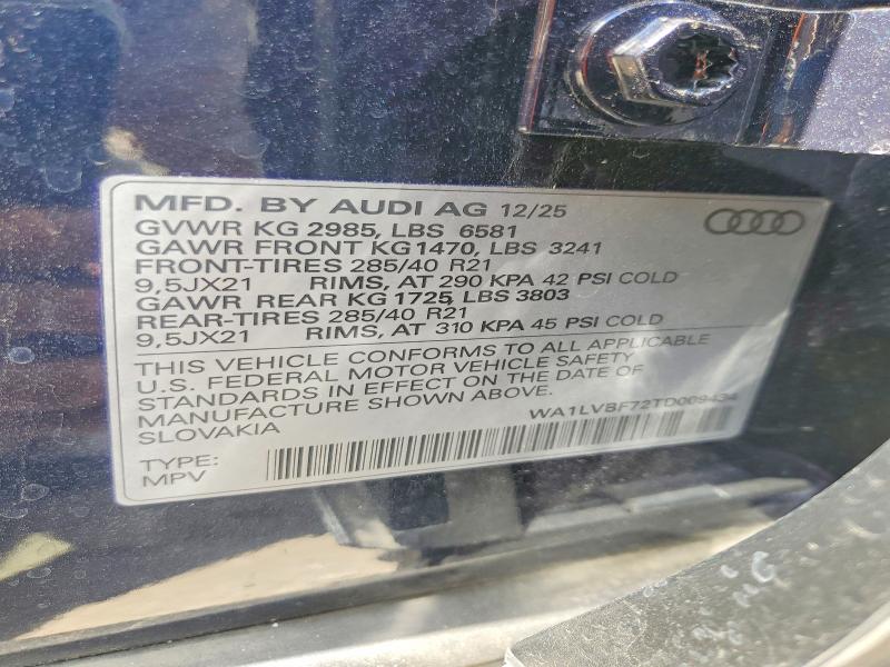 57757066 :رقم المزاد ، WA1LVBF72TD009434 vin ، 2026 Audi Q7 مزاد بيع