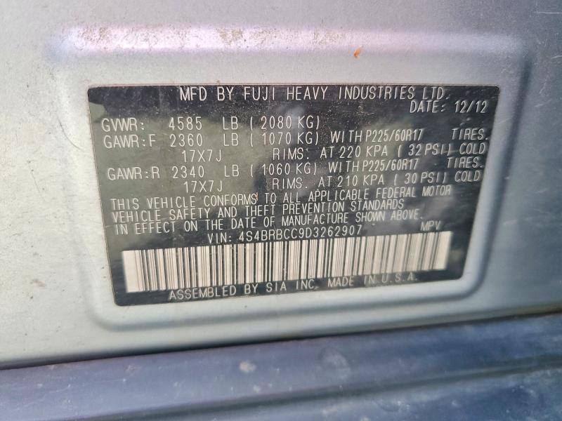 Aukcja sprzedaży 2013 Subaru Outback, vin: 4S4BRBCC9D3262907, numer aukcji: 57435436