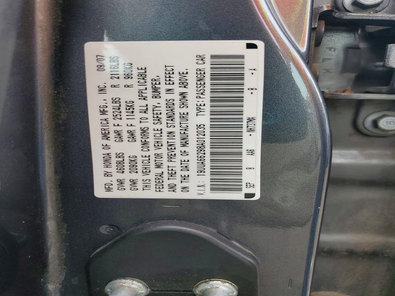 58921506 :رقم المزاد ، 19UUA66298A012035 vin ، 2008 Acura Tl مزاد بيع