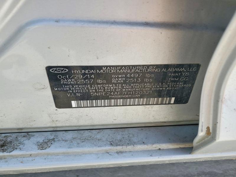 Продажа на аукционе авто 2015 Hyundai Sonata, vin: 5NPE24AF7FH120321, номер лота: 59078056