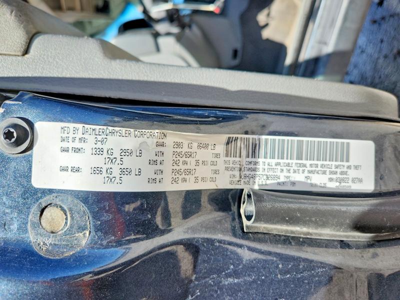 Aukcja sprzedaży 2007 Jeep Commander, vin: 1J8HG48P57C626894, numer aukcji: 55466026