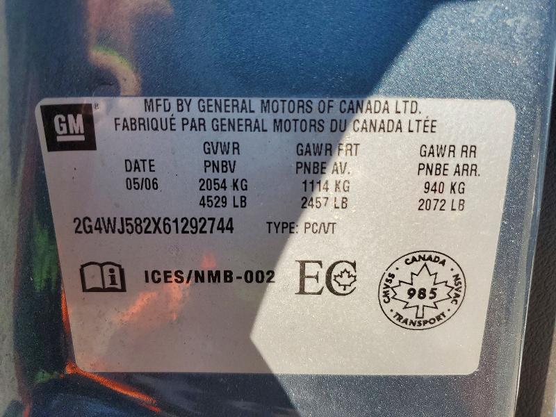 Продажа на аукционе авто 2006 Buick Allure, vin: 2G4WJ582X61292744, номер лота: 57561016