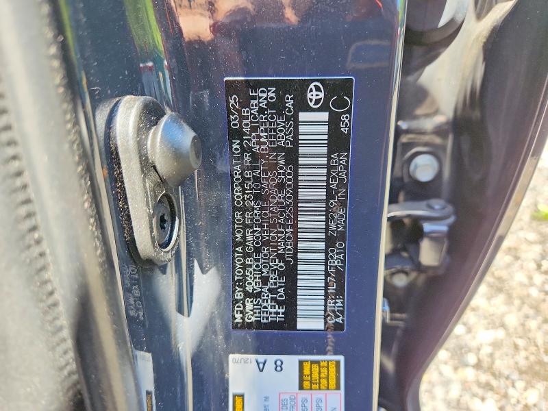 58698236 :رقم المزاد ، JTDBCMFE2S3090005 vin ، 2025 Toyota Corolla Hybrid مزاد بيع