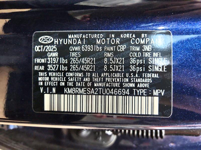 Aukcja sprzedaży 2026 Hyundai Palisade, vin: KM8RMESA2TU046694, numer aukcji: 58381486