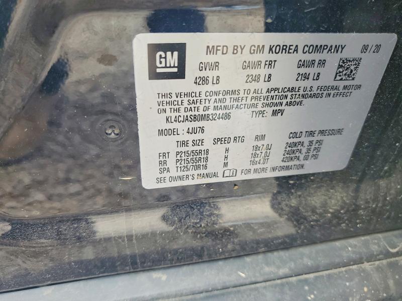 Продажа на аукционе авто 2021 Buick Encore, vin: KL4CJASB0MB324486, номер лота: 56053596