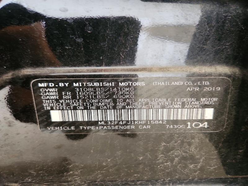 Aukcja sprzedaży 2019 Mitsubishi Mirage, vin: ML32F4FJ1KHF15842, numer aukcji: 56609596