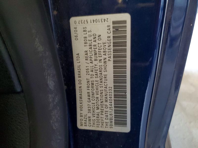 Aukcja sprzedaży 2004 Volkswagen Golf, vin: 9BWBL61J544040332, numer aukcji: 57078446