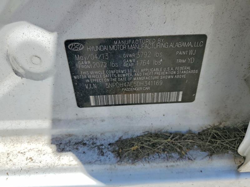 2013 Hyundai Elantra მანქანა იყიდება აუქციონზე, vin: 5NPDH4AE5DH341169, აუქციონის ნომერი: 56002966