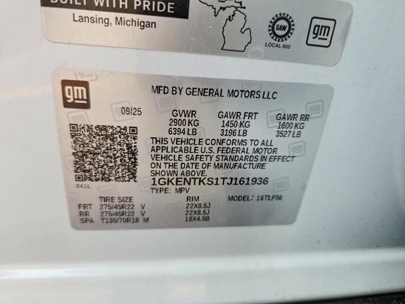 59098036 :رقم المزاد ، 1GKENTKS1TJ161936 vin ، 2026 Gmc Acadia مزاد بيع