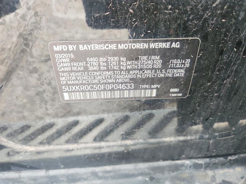 Продажа на аукционе авто 2015 Bmw X5, vin: 5UXKR0C50F0P04633, номер лота: 56506386