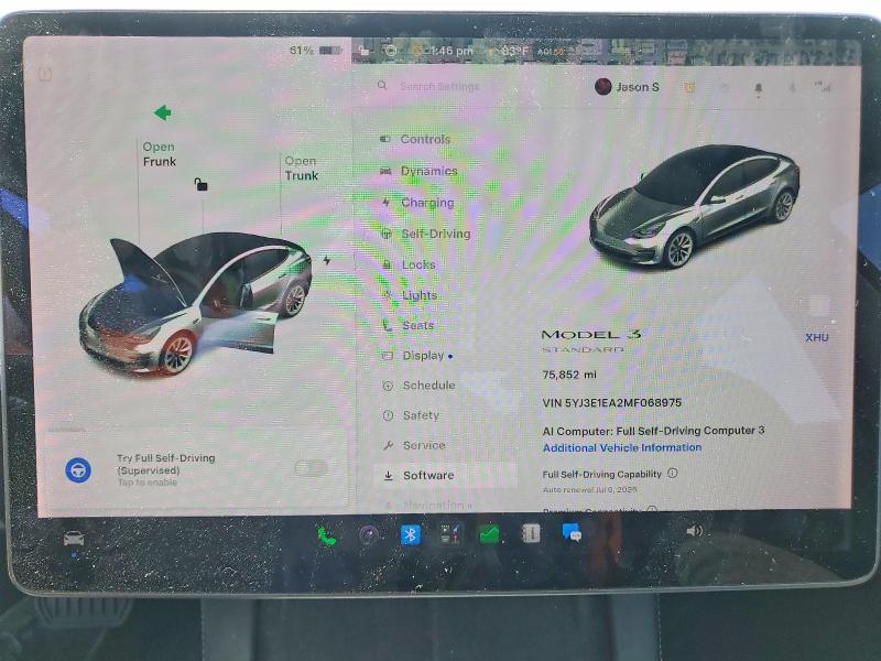 56488756 :رقم المزاد ، 5YJ3E1EA2MF068975 vin ، 2021 Tesla Model 3 مزاد بيع