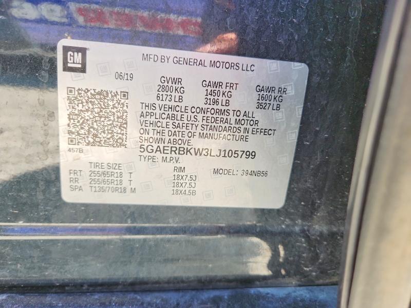 Продажа на аукционе авто 2020 Buick Enclave, vin: 5GAERBKW3LJ105799, номер лота: 57659746
