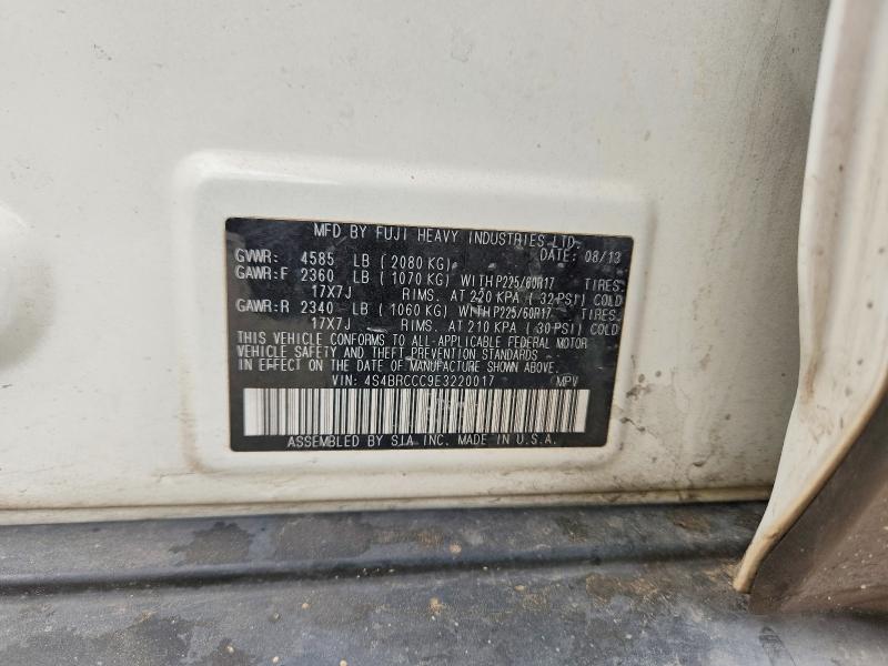 2014 Subaru Outback მანქანა იყიდება აუქციონზე, vin: 4S4BRCCC9E3220017, აუქციონის ნომერი: 58494066