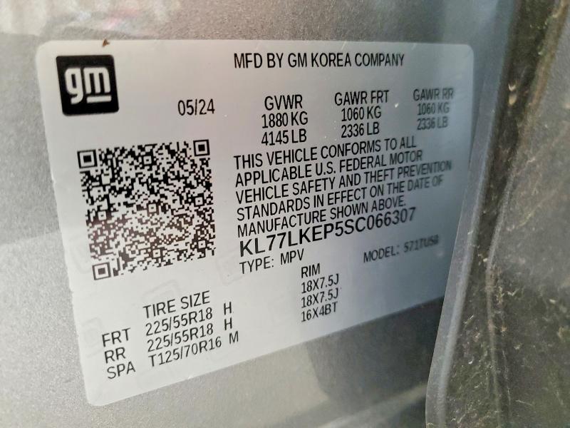 Aukcja sprzedaży 2025 Chevrolet Trax, vin: KL77LKEP5SC066307, numer aukcji: 57971876