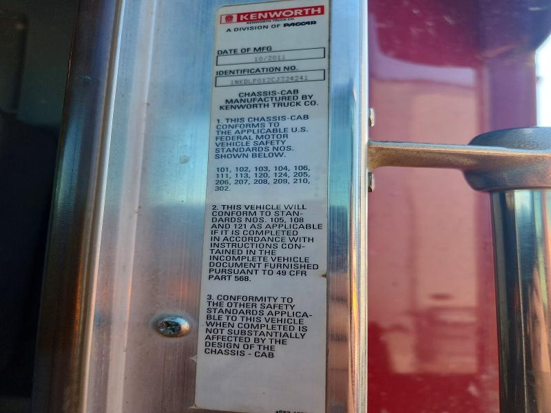 2012 Kenworth T800 მანქანა იყიდება აუქციონზე, vin: 1NKDLP0X2CJ324241, აუქციონის ნომერი: 57254246