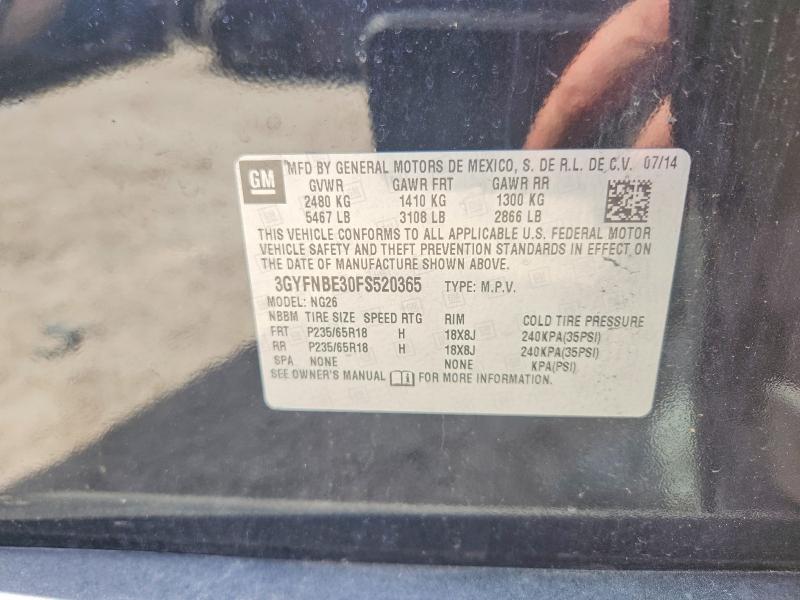 Продаж на аукціоні авто 2015 Cadillac Srx, vin: 3GYFNBE30FS520365, номер лоту: 58404806